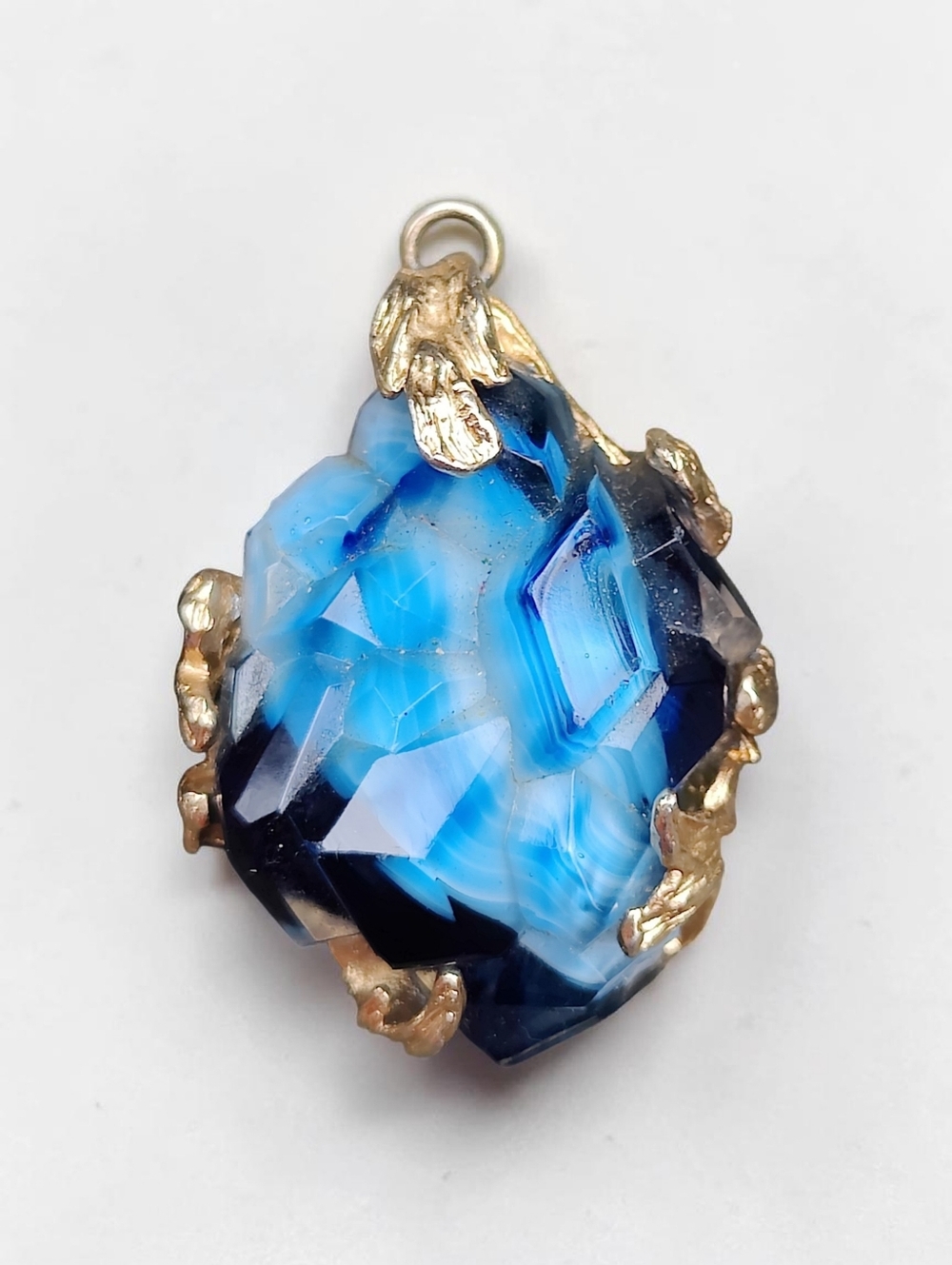 Vintage Blue Andara Crystal Pendant